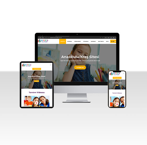 Kreş / Anaokulu Sitesi Web Paketi