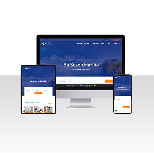 Hazır Otel Web Sitesi – Mavi